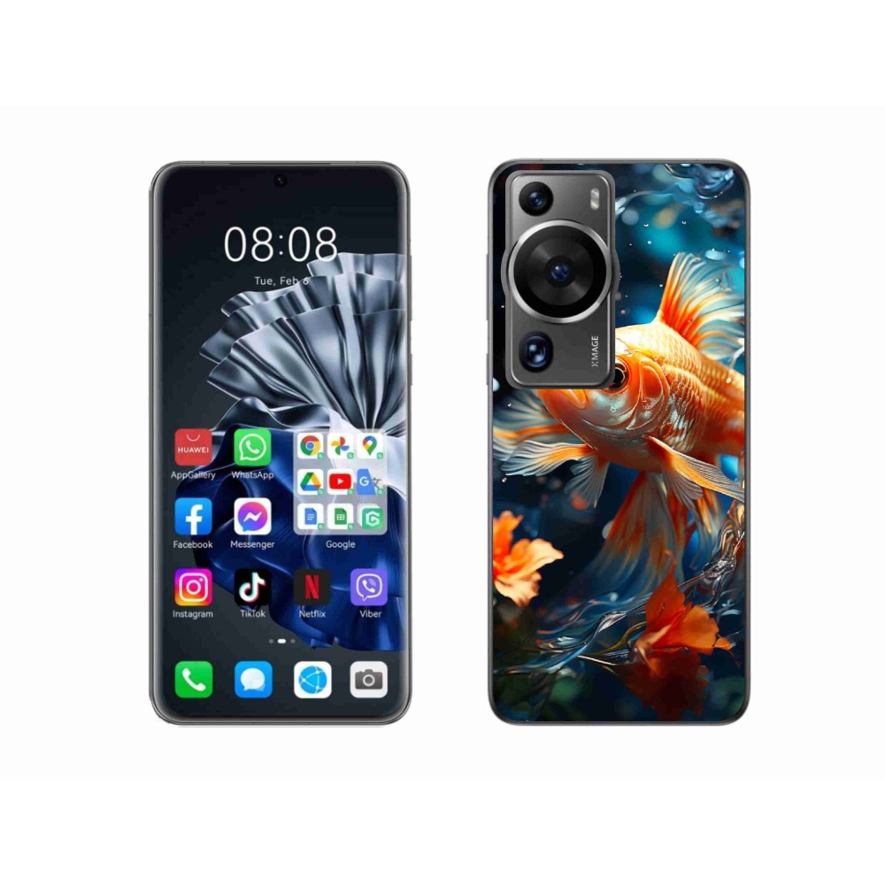 Zselés borítás mmCase a Huawei P60 Pro készülékhez - hal