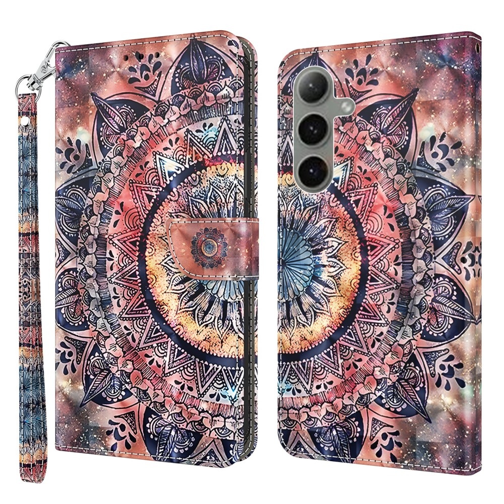 Spot book tok Samsung Galaxy S24 FE készülékhez - színes mandala