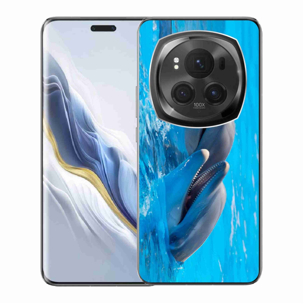 Zselés borítás mmCase a Honor Magic 6 Pro 5G készülékhez - delfinek