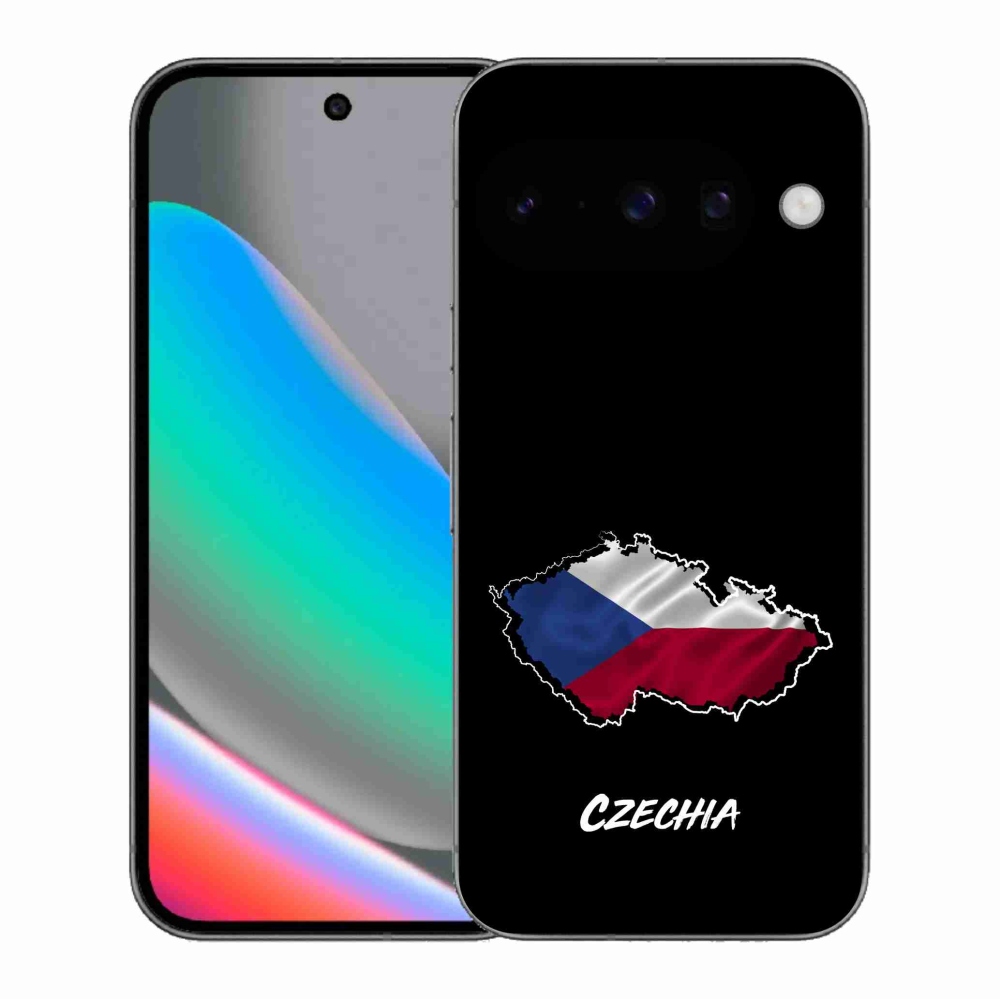 Gél védőhuzat mmCase a Google Pixel 10 készülékhez - Csehország fekete háttérrel