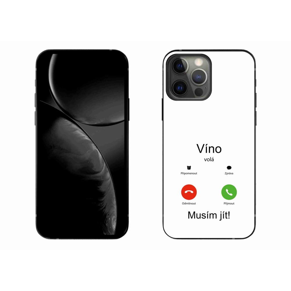Gél borítás mmCase iPhone 13 Pro Max 6.7 készülékhez - bor hívások fehér háttérrel