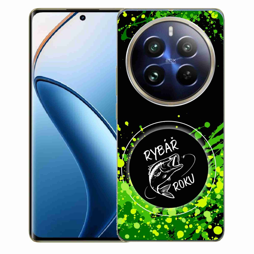 Gél borítás mmCase a Realme 12 Pro 5G/12 Pro+ 5G-n - az év horgásza fekete háttérrel