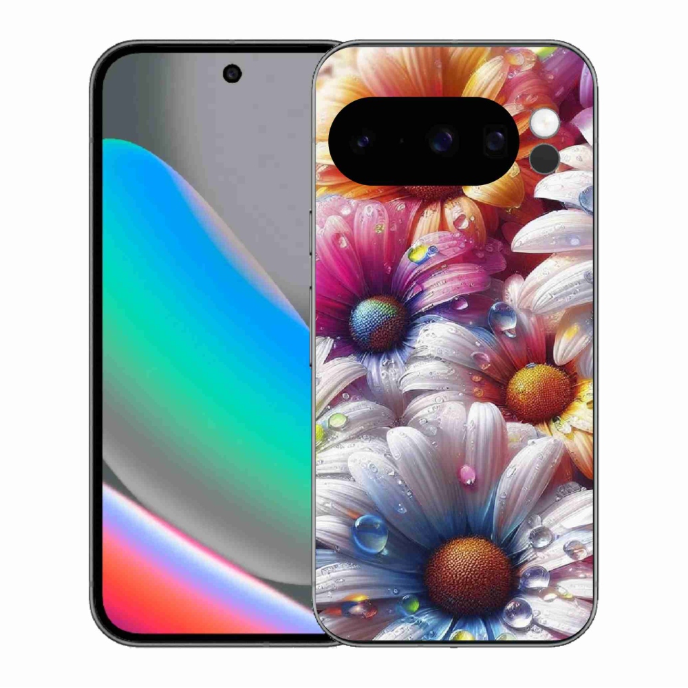 Zselés borítás mmCase a Google Pixel 10 Pro számára - színes százszorszépek