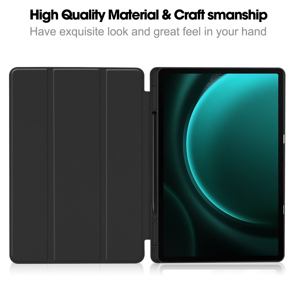 Intelligens záró tok Samsung Galaxy Tab S9 FE+ készülékhez - fekete