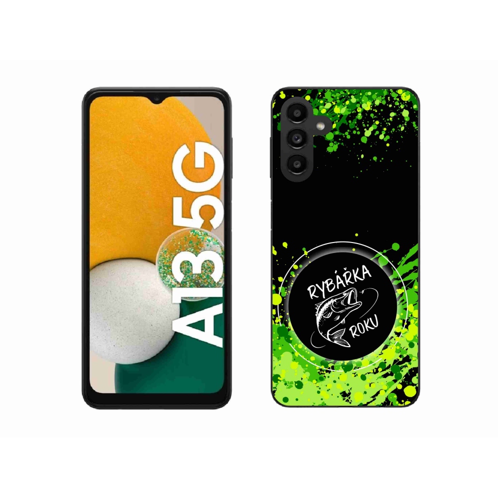 Gél borító mmCase Samsung Galaxy A13 5G - az év halászának fekete háttere