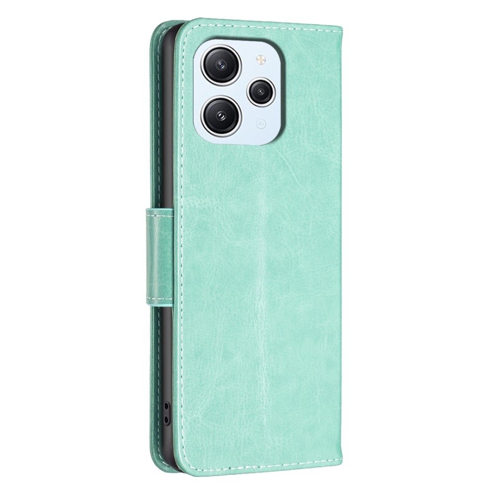 Pillangó könyv tok a Xiaomi Redmi 12 4G/5G-hez - teal színű