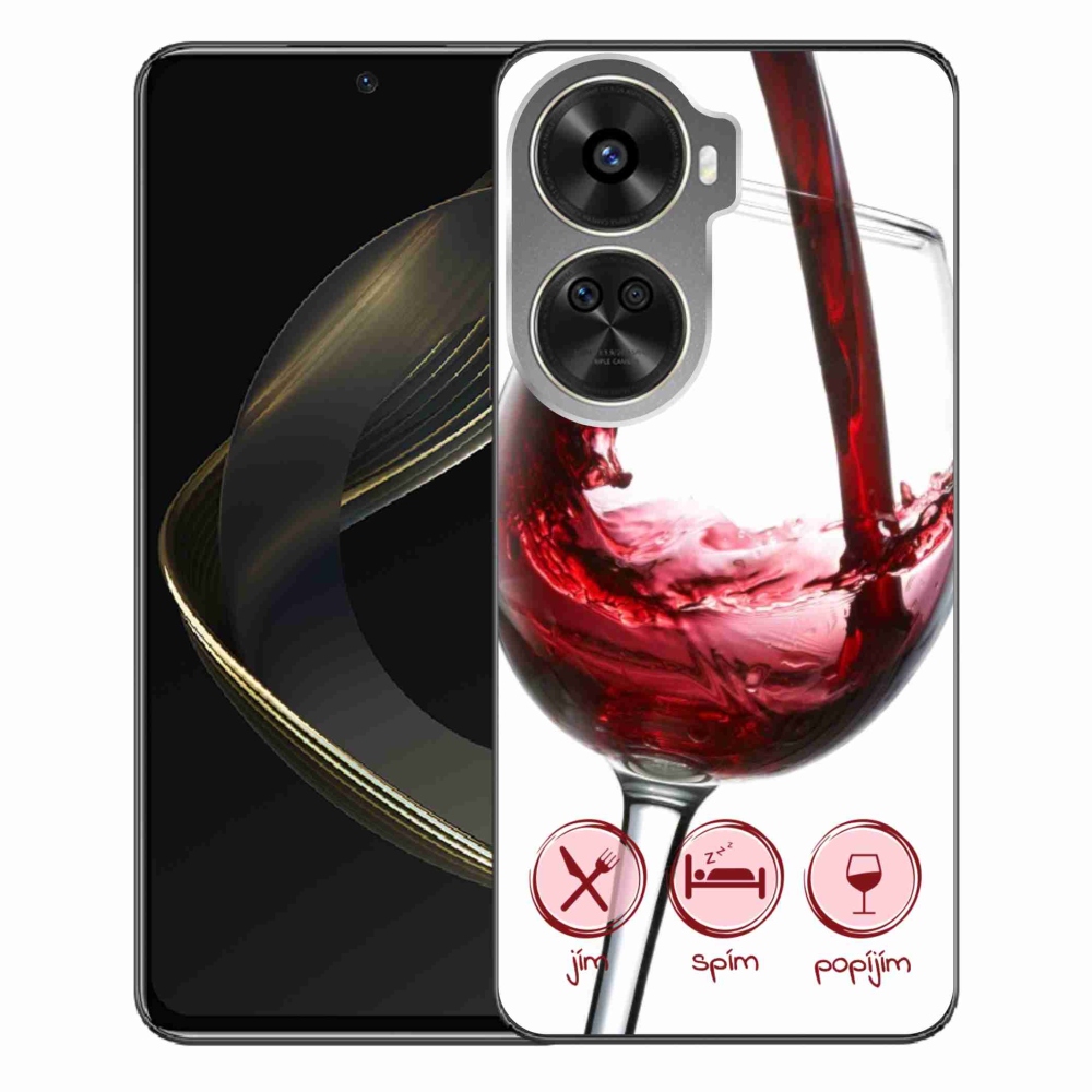 Gél tok mmCase a Huawei Nova 12 SE-hez - borospohár piros