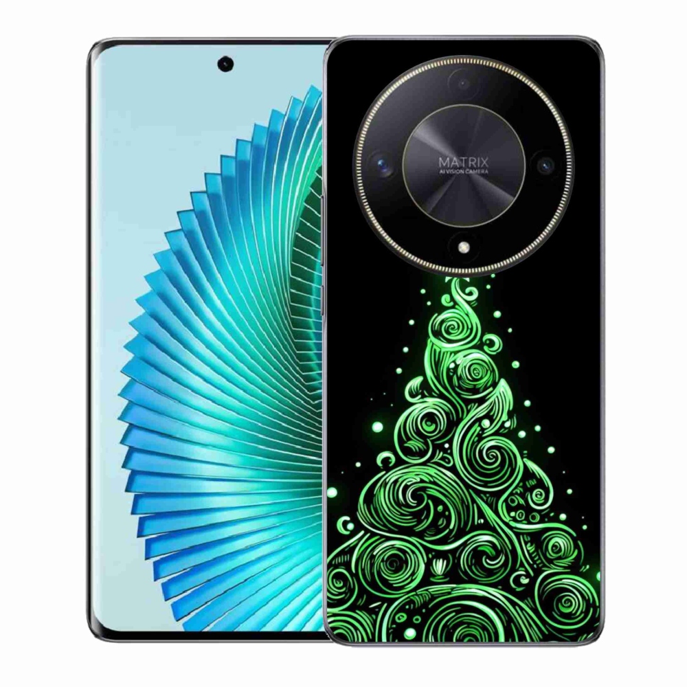 Gél borítás mmCase a Honor Magic 6 Lite 5G számára - neon karácsonyfa 3
