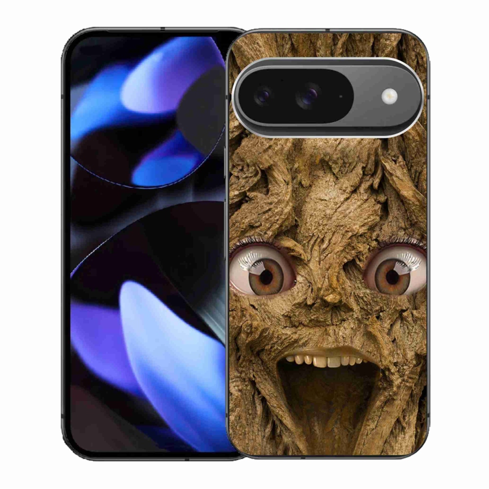 Gél borítás mmCase a Google Pixel 9/9 Pro számára - boldog fa szemekkel