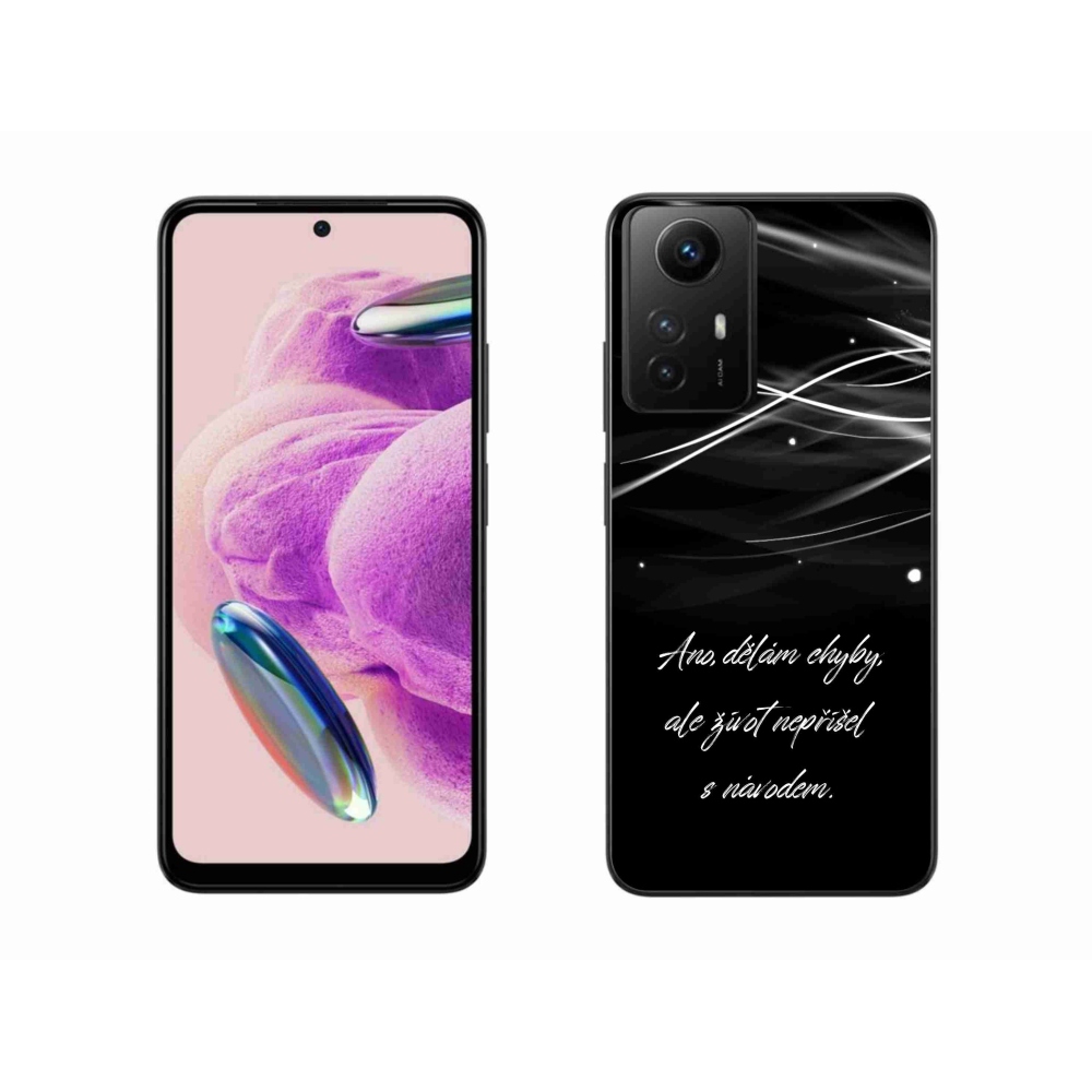 Gél borítás mmCase a Xiaomi Redmi Note 12S-hez - idézem fekete háttérrel