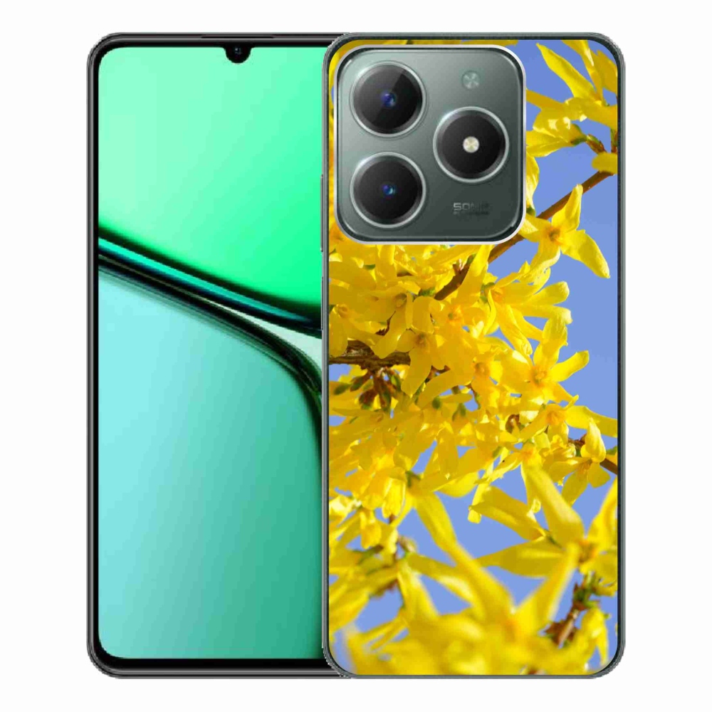 Zselés borító mmCase a Realme C61 készülékhez - sárga virágok