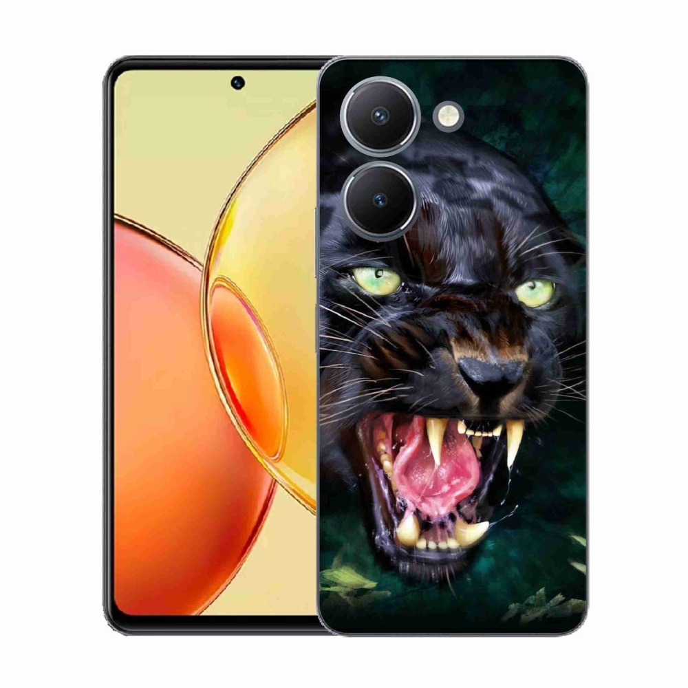 Gél borítás mmCase a Vivo Y36-hoz - dühös fekete párduc