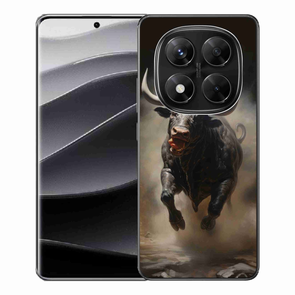 Gél borítás mmCase a Xiaomi Redmi Note 14 Pro 5G/Poco X7 5G számára - dühös bika