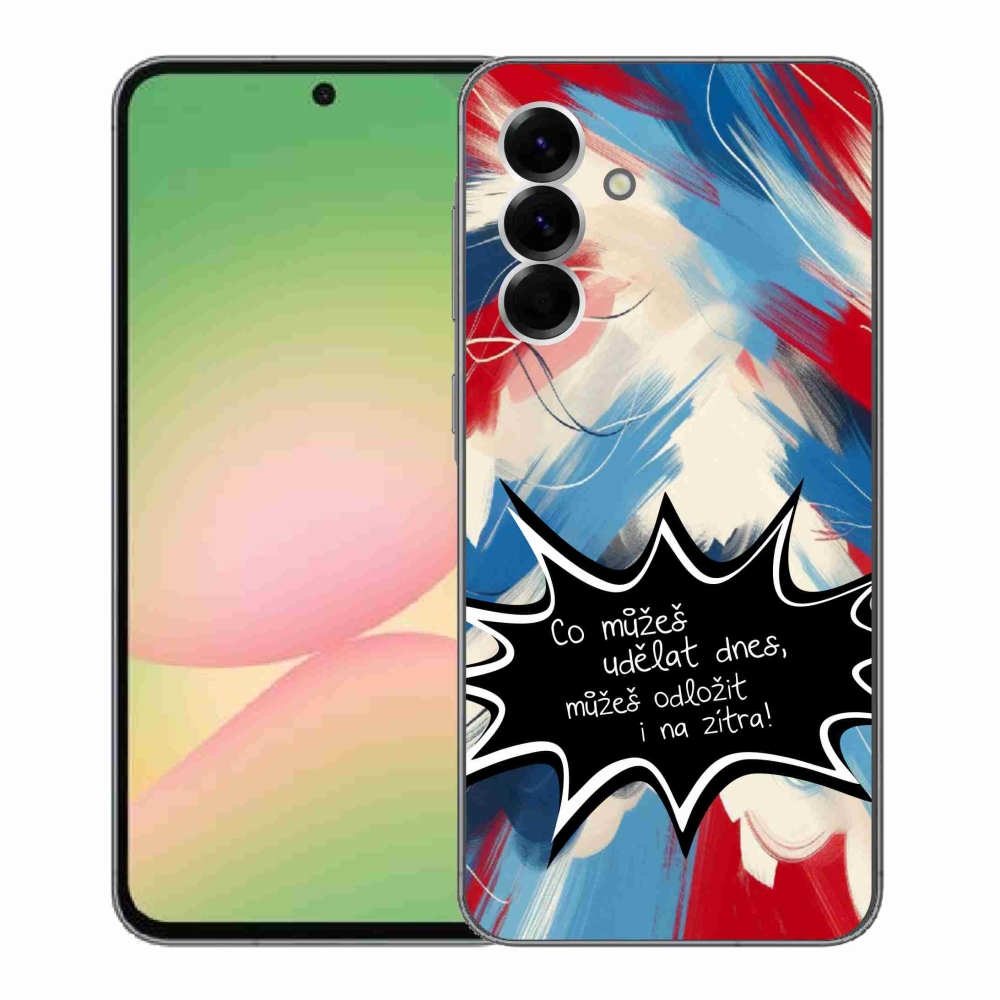 Gél borító mmCase Samsung Galaxy A56 5G - vicces szöveg 9 fekete háttér