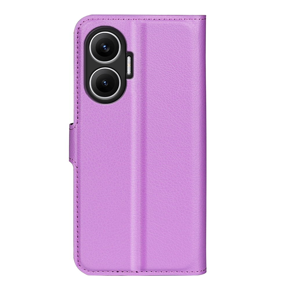Litchi könyv tok a Xiaomi Poco F7 5G-hez - lila