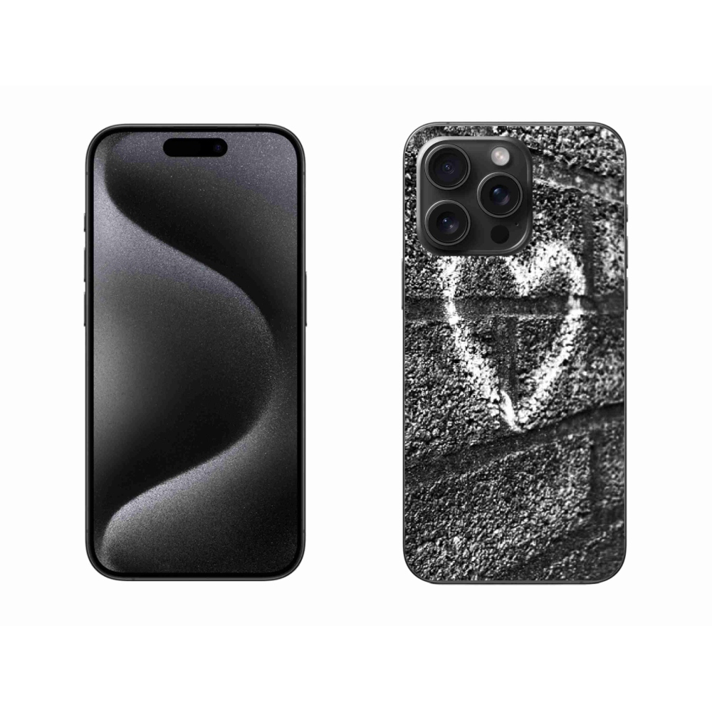 Zselés borítás mmCase iPhone 15 Pro Max készülékhez - szív a falon