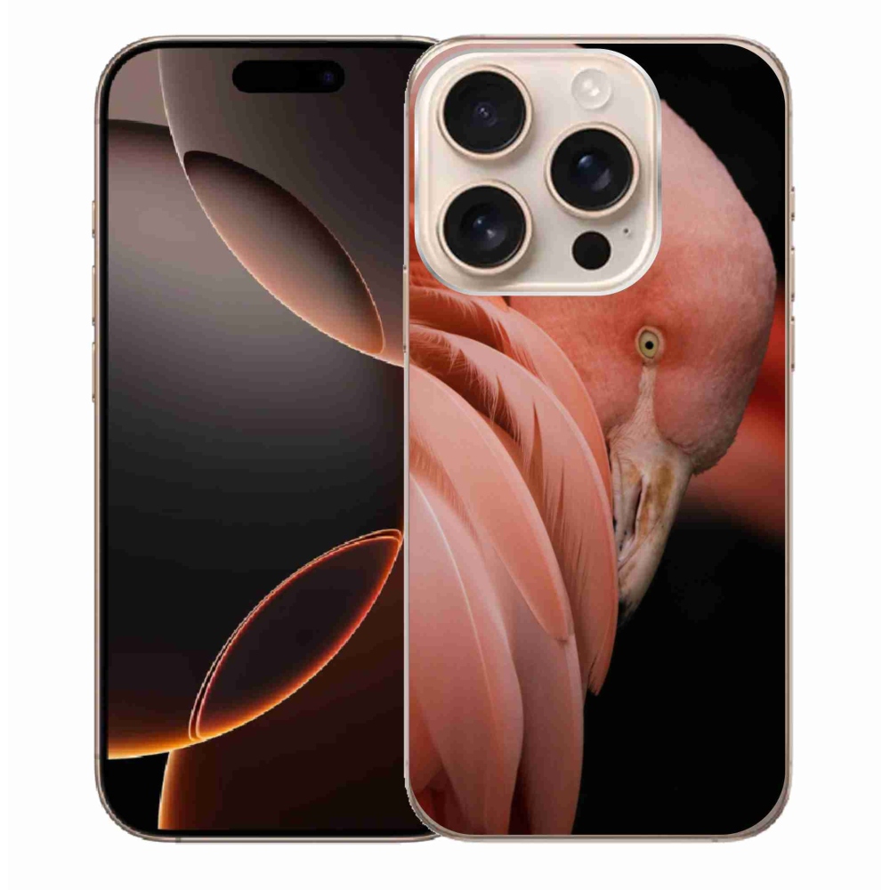 Zselés borítás mmCase iPhone 16 Pro Max készülékhez - flamingó 3