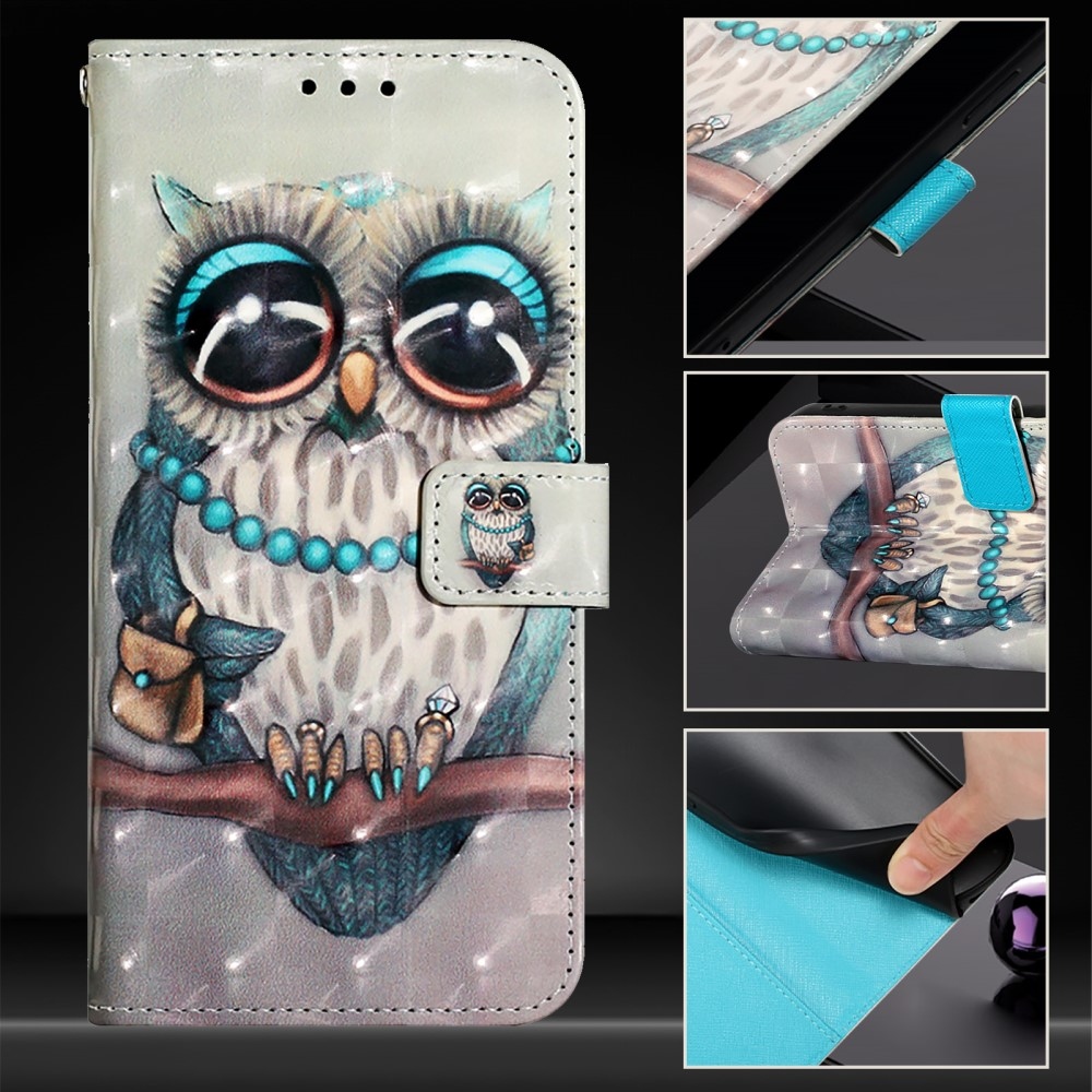 Patte könyv tok Samsung Galaxy M55 5G - bagoly