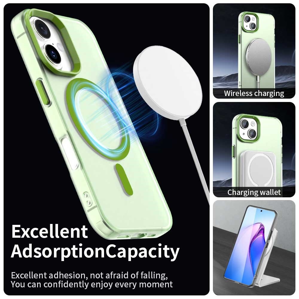 Candy zselés tok MagSafe iPhone 17 készülékhez - zöld
