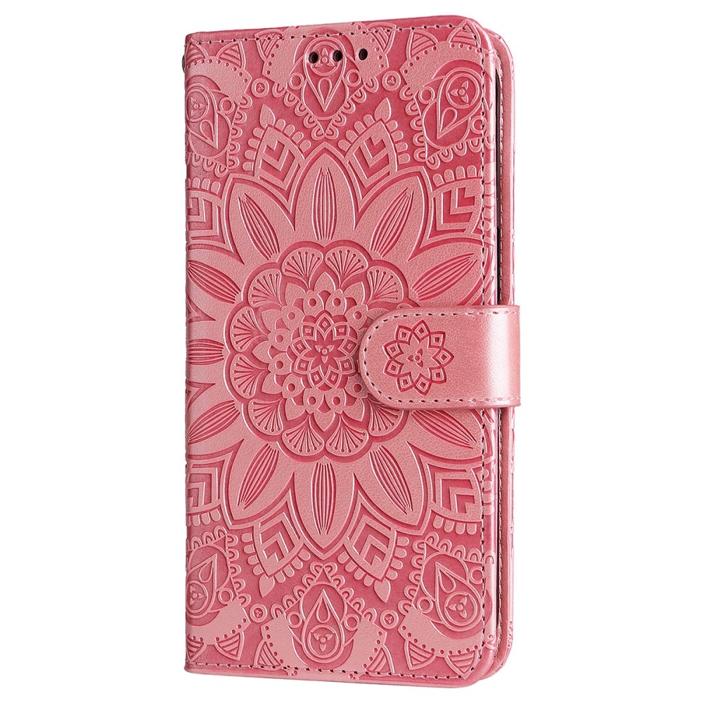 Napraforgó könyvtáska Realme Note 60-hoz - rózsaszín