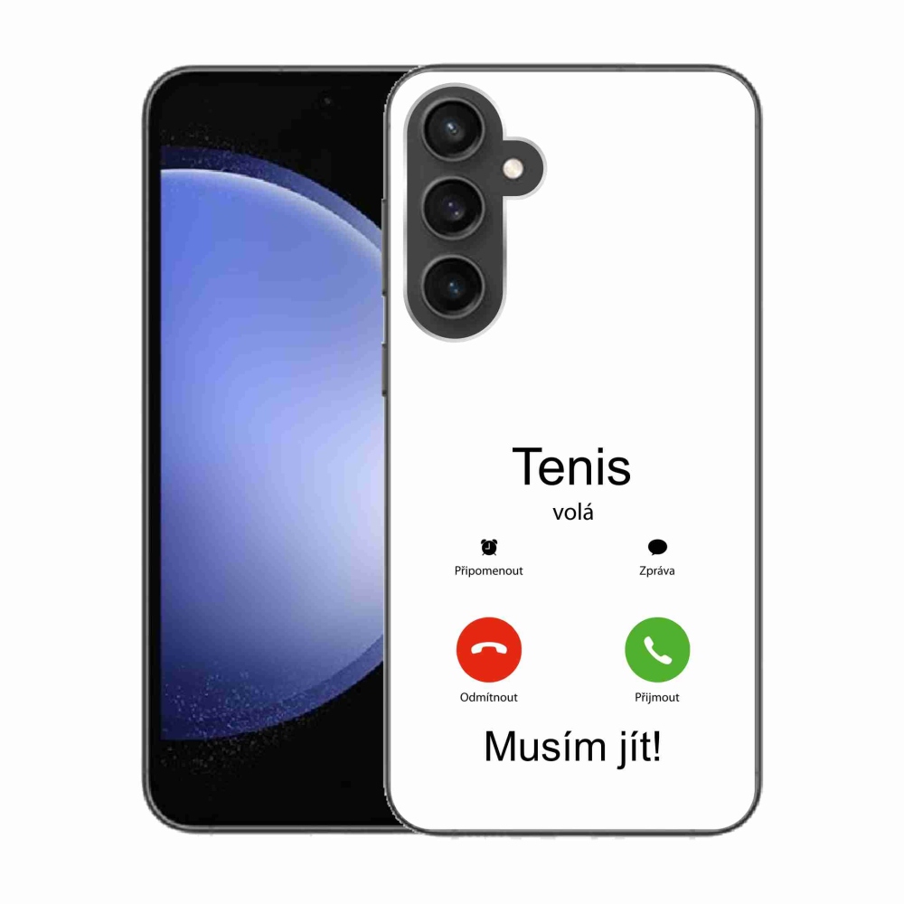 Gél borítás mmCase Samsung Galaxy S23 FE - tenisz hívások fehér háttérrel