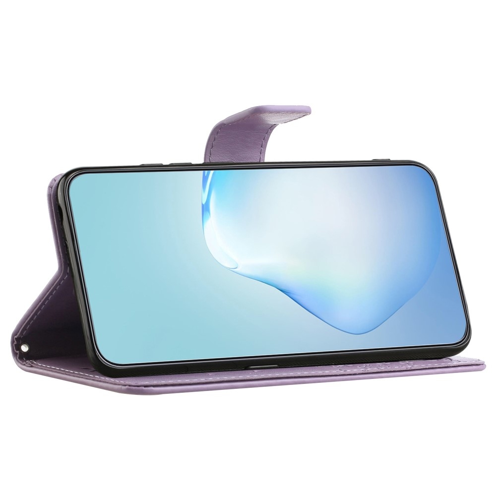 Fa könyv tok Samsung Galaxy A15 4G/5G készülékhez - világos lila