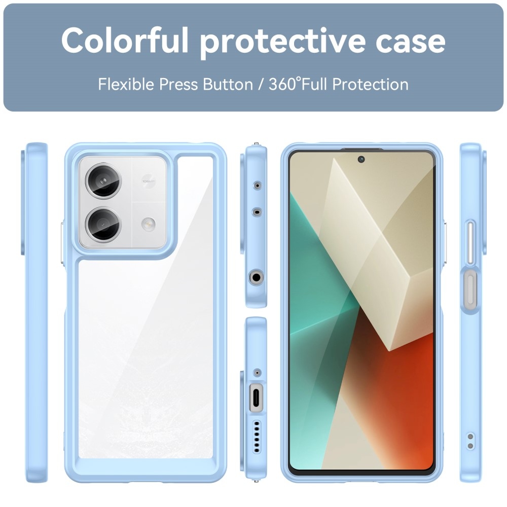Gél tok fix hátlappal a Xiaomi Redmi Note 13 5G-re - kék