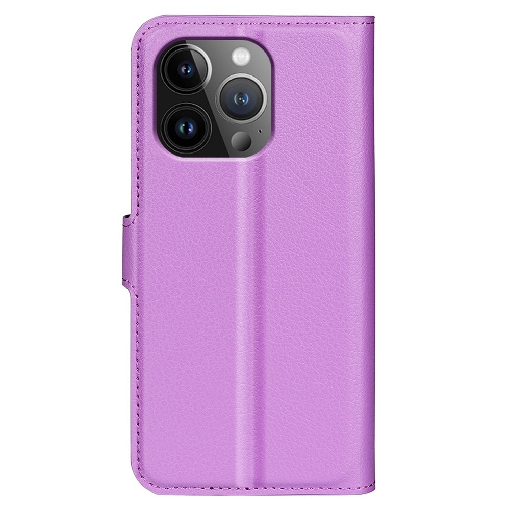 Litchi könyvtáska iPhone 15 Pro Max készülékhez - lila