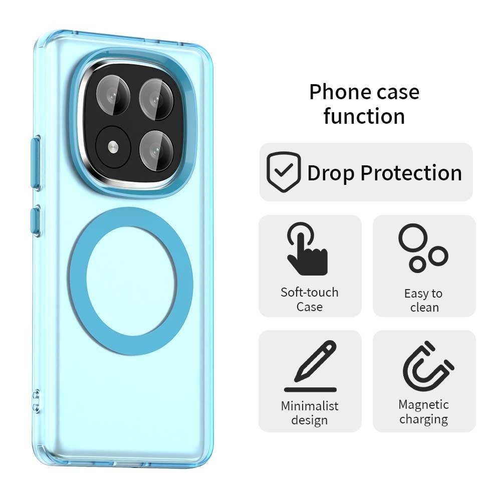Candy zselés tok MagSafe-val Xiaomi Redmi Note 14 Pro+ 5G - kék