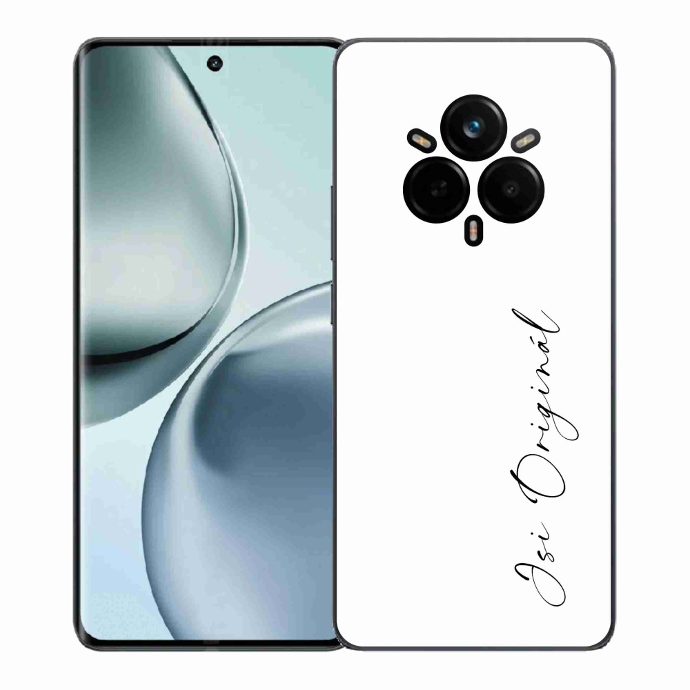 Gél borítás mmCase a Realme 14 Pro+ 5G-n - te vagy az eredeti fehér háttér