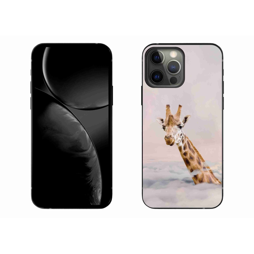 Zselés borítás mmCase iPhone 13 Pro Max készülékhez - zsiráf a felhőkben