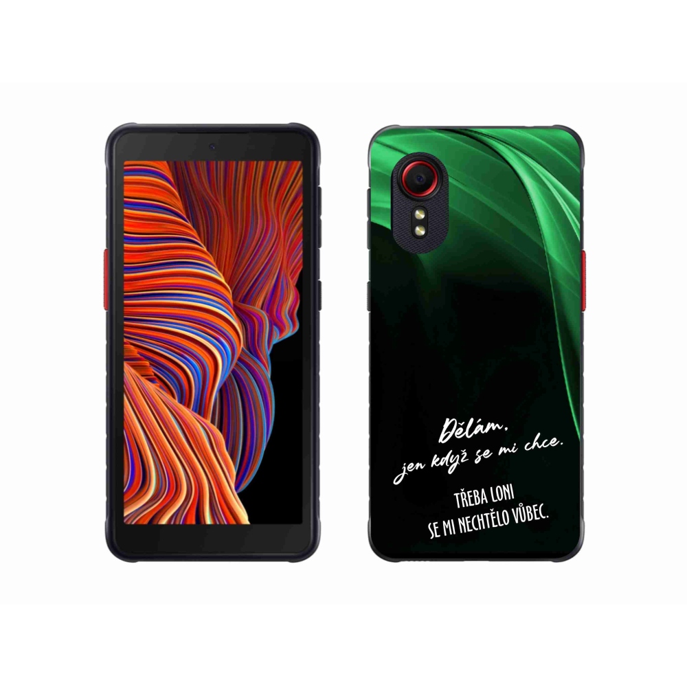 Gél borító mmCase Samsung Galaxy Xcover 5 készülékhez - vicces szöveg 12 fekete háttér