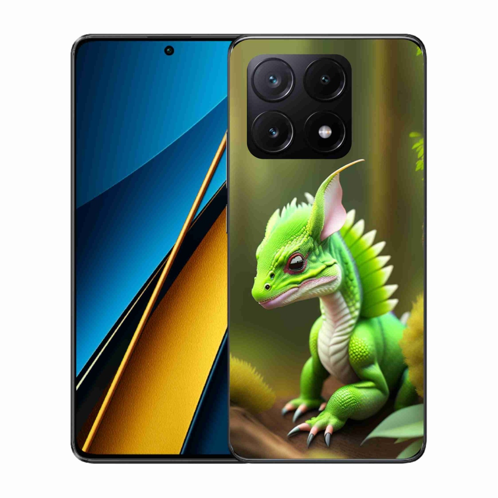 Gél borítás mmCase a Xiaomi Poco X6 Pro 5G számára - zöld sárkány