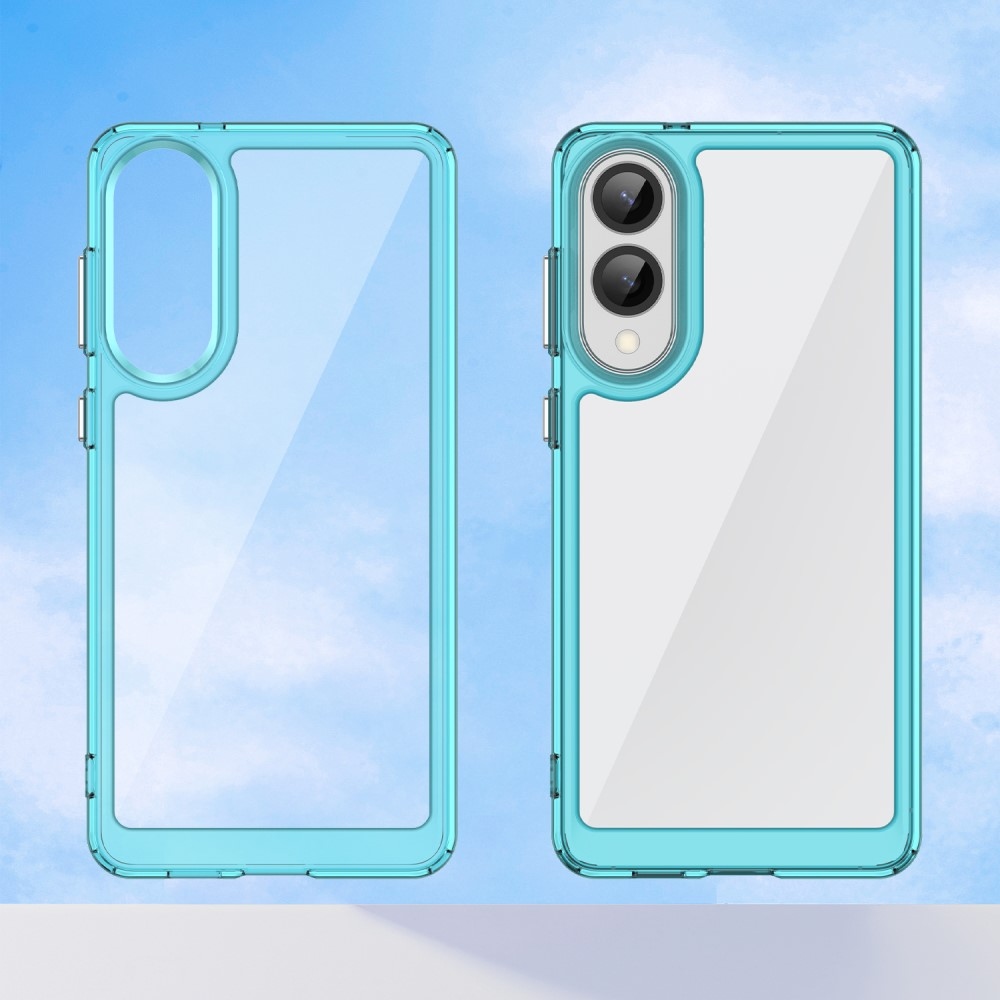 Gél tok kemény hátlappal Samsung Galaxy S25 Edge készülékhez - világoskék