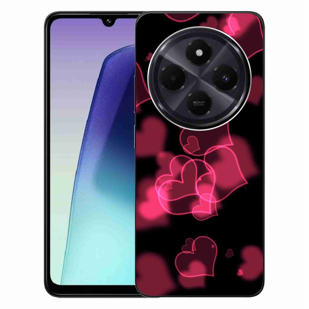 Gél borítás mmCase a Xiaomi Redmi 14C/Poco C75-hez - piros szívek