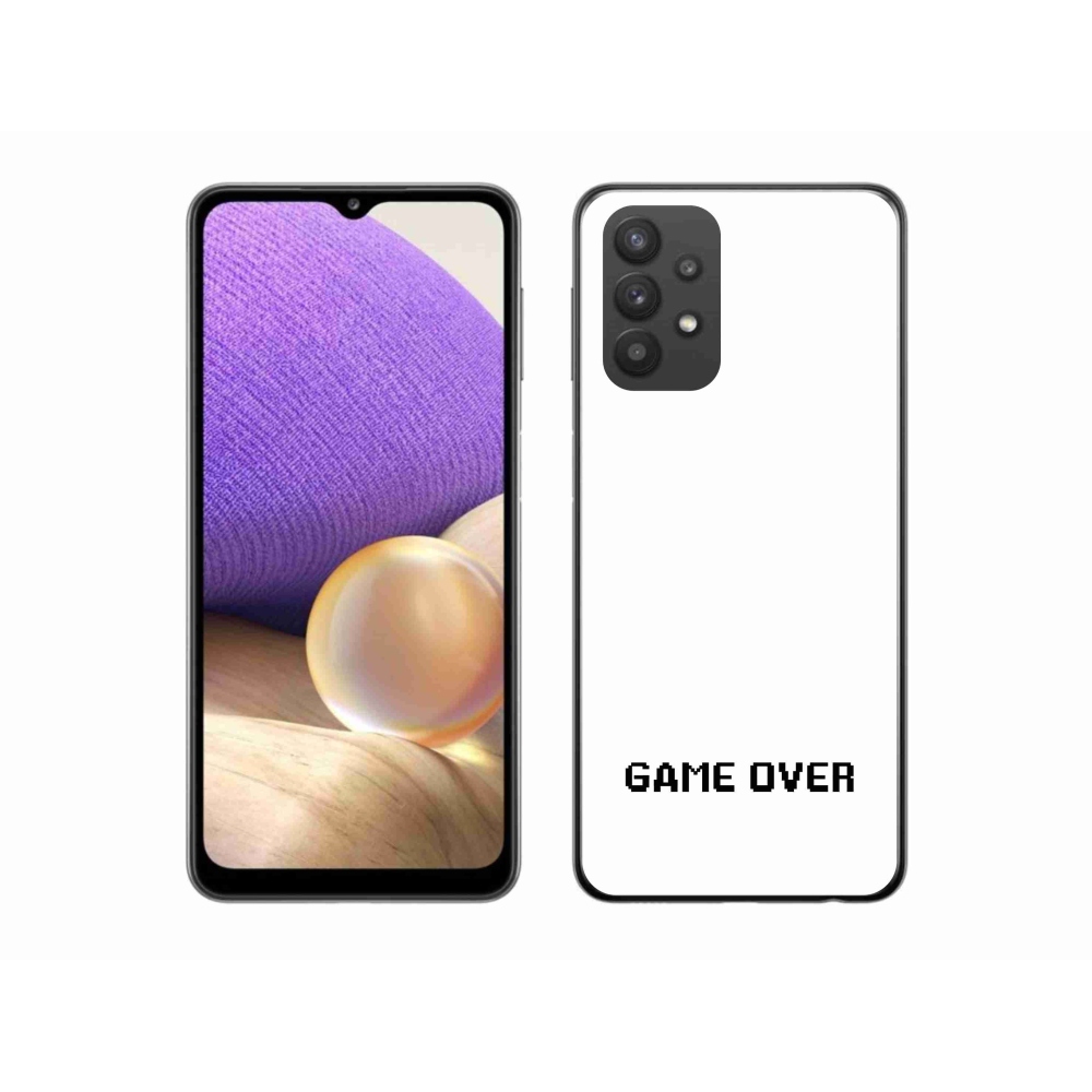 Gél borítás mmCase Samsung Galaxy A32 5G - játék fehér háttérrel