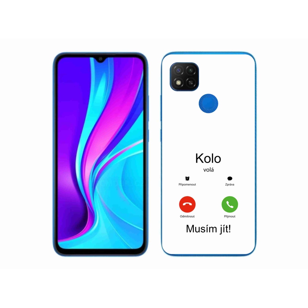 Gél borító mmCase a Xiaomi Redmi 9C - a kerék hívja a fehér hátteret