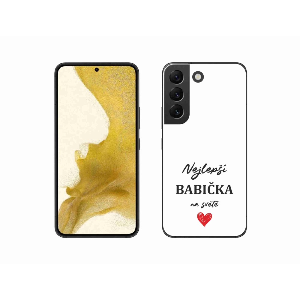 Gél borító mmCase Samsung Galaxy S22 5G - a legjobb nagymama 1 fehér háttérrel