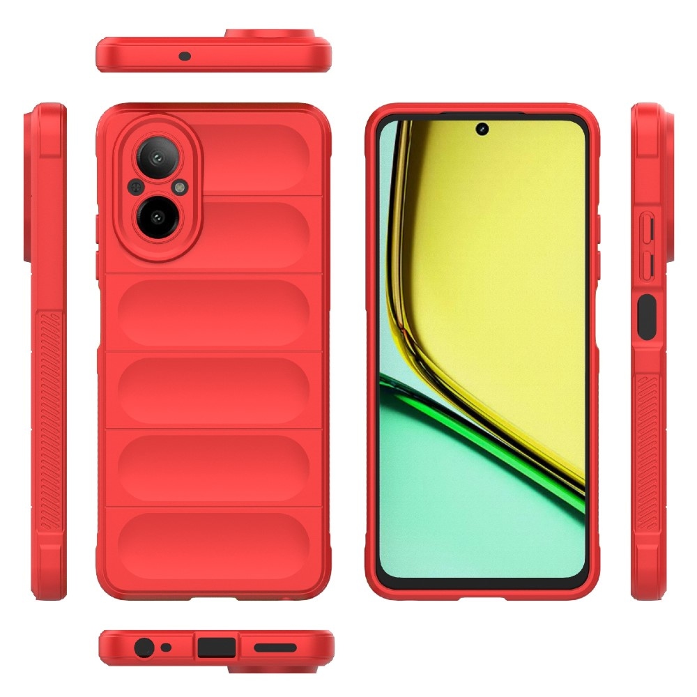 Rugg tartós zselés mobiltelefon borító Realme C67 - piros