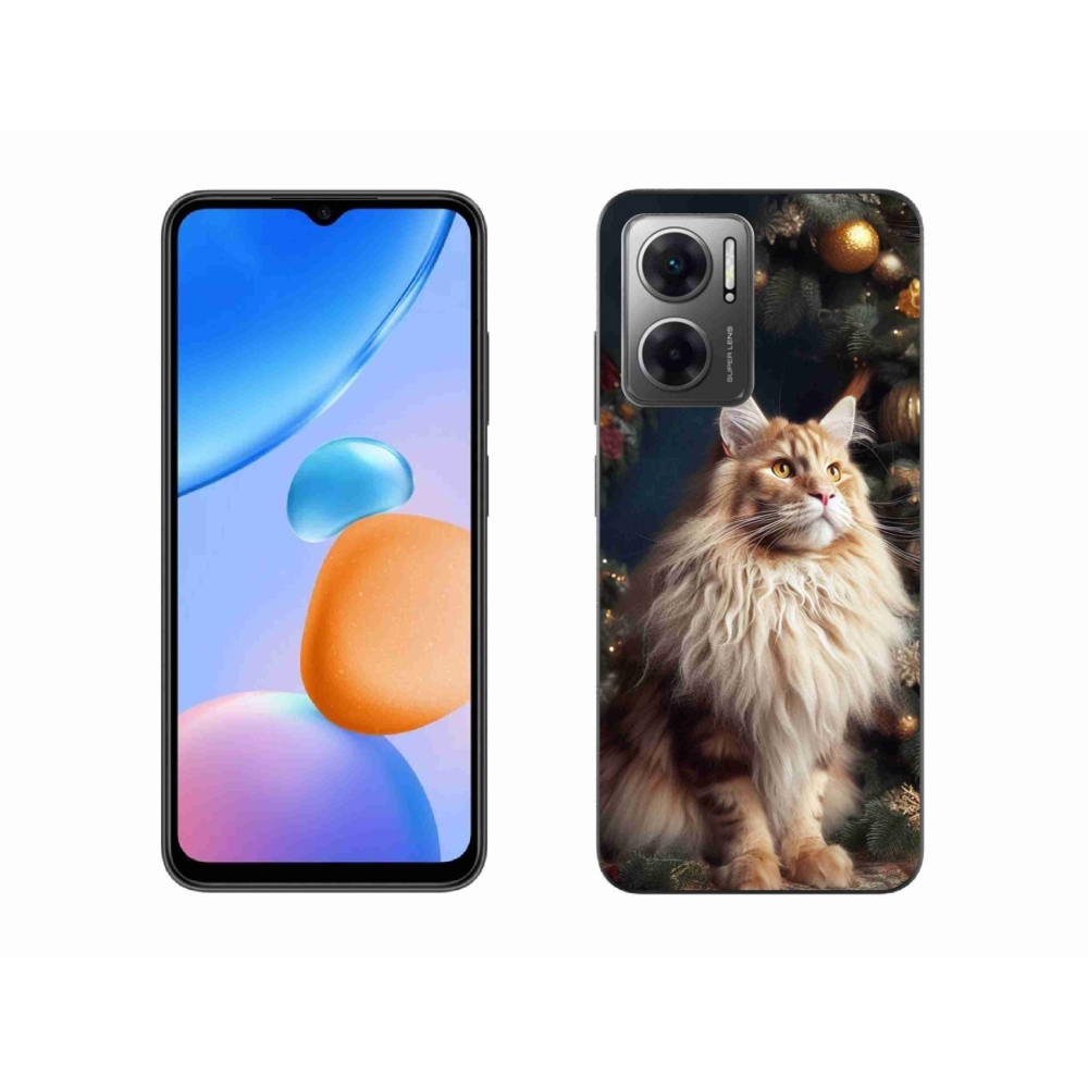 Gél borító mmCase a Xiaomi Redmi 10 5G-hez - macska a fánál