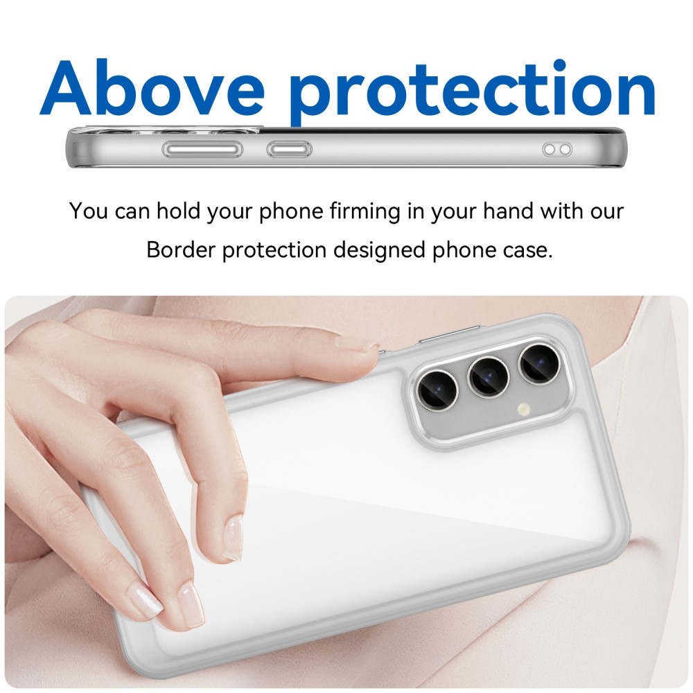 Gél tok kemény hátlappal Samsung Galaxy S23 FE készülékhez - átlátszó
