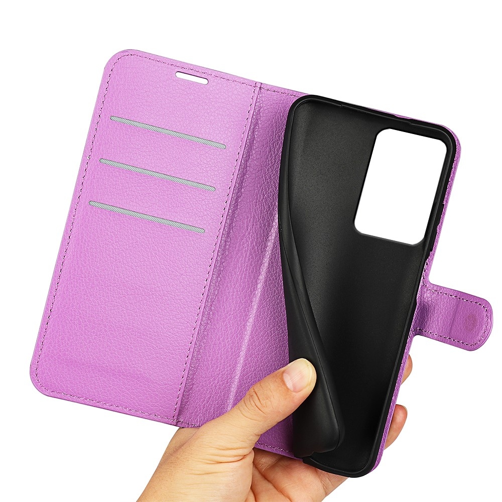 Litchi könyv tok Xiaomi 13 Lite-hoz - lila