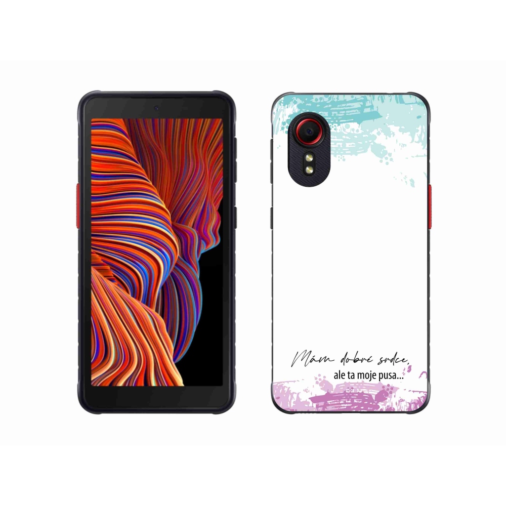 Gél borító mmCase Samsung Galaxy Xcover 5 - vicces szöveg 3 fehér háttérrel