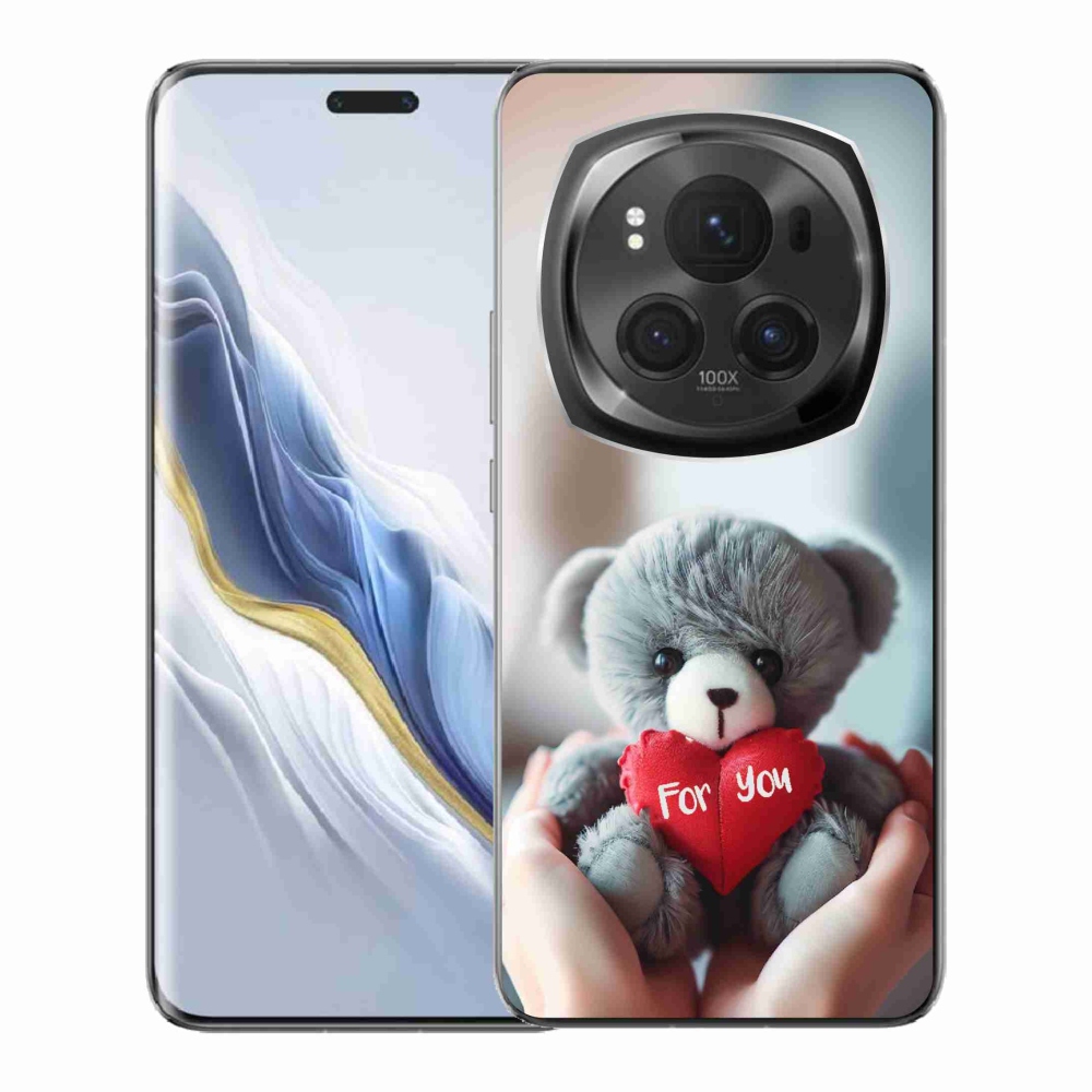 Gél borítás mmCase a Honor Magic 6 Pro 5G számára - mackó a szerelmesek számára