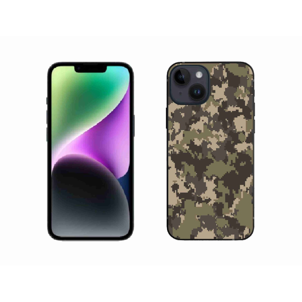 Zselés borítás mmCase iPhone 14 készülékhez - terepszínű minta 12