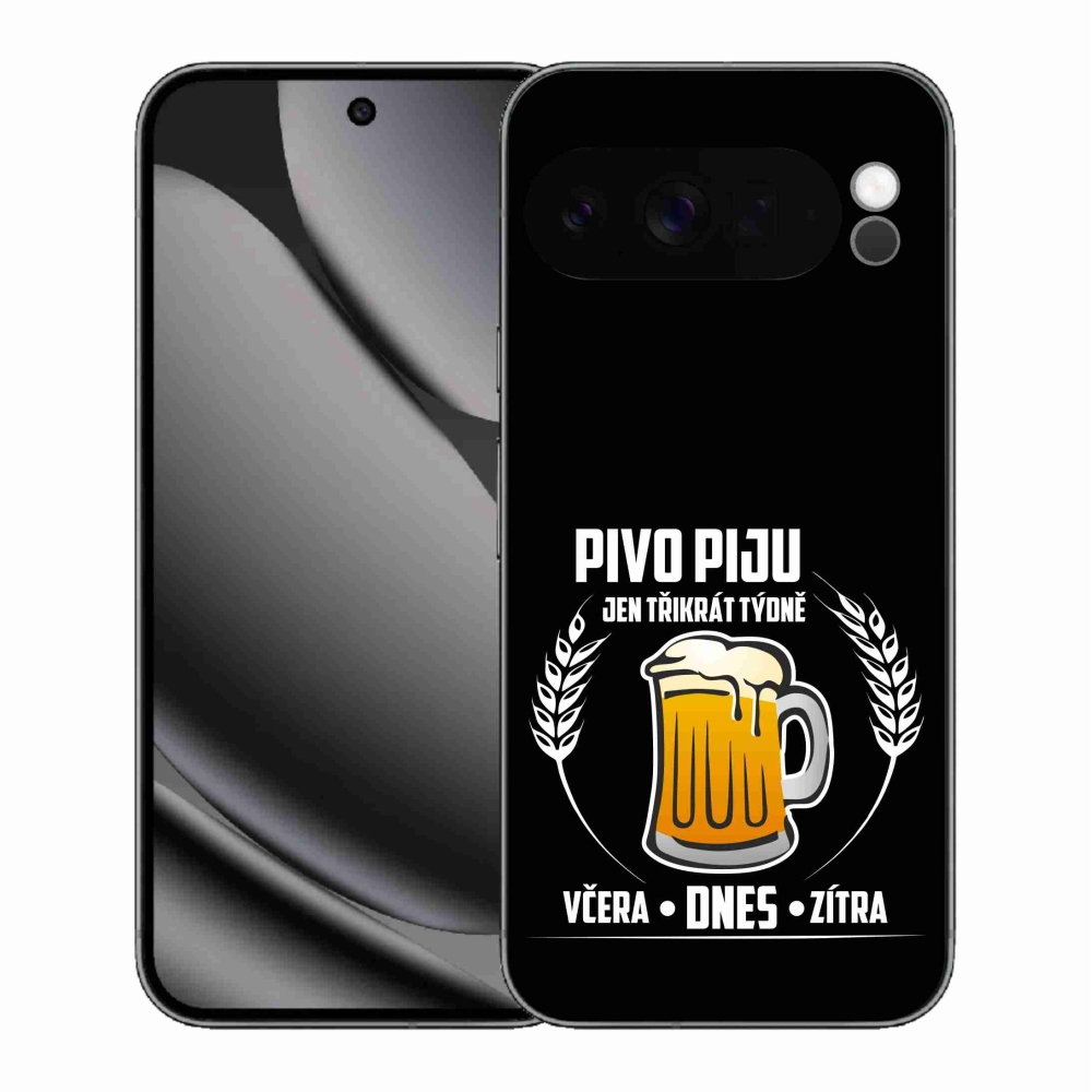 Gél borítás mmCase a Google Pixel 10 Pro XL számára - sör motívum fekete háttérrel