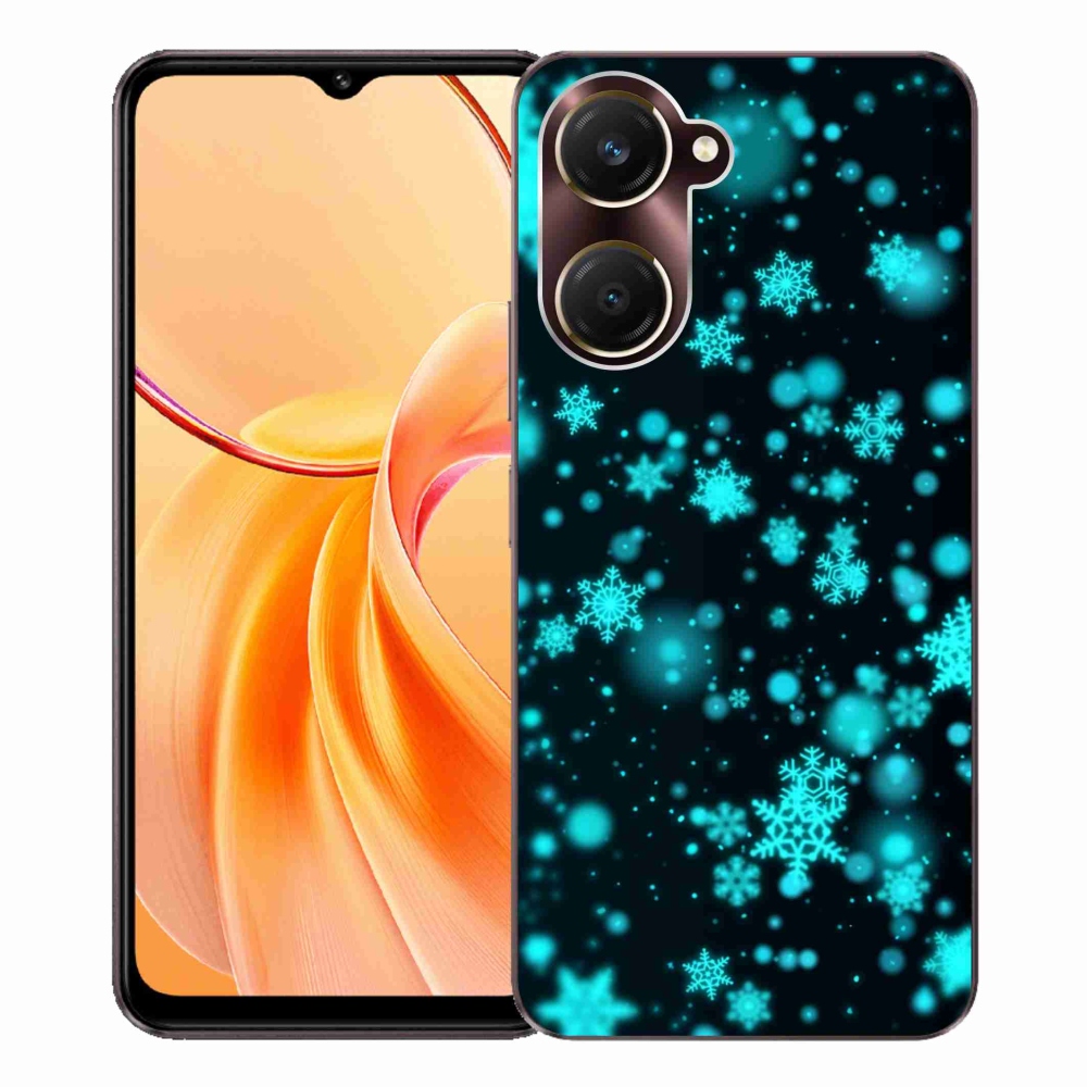 Zselés borítás mmCase a Vivo Y28s 5G-hez - hópelyhek 1