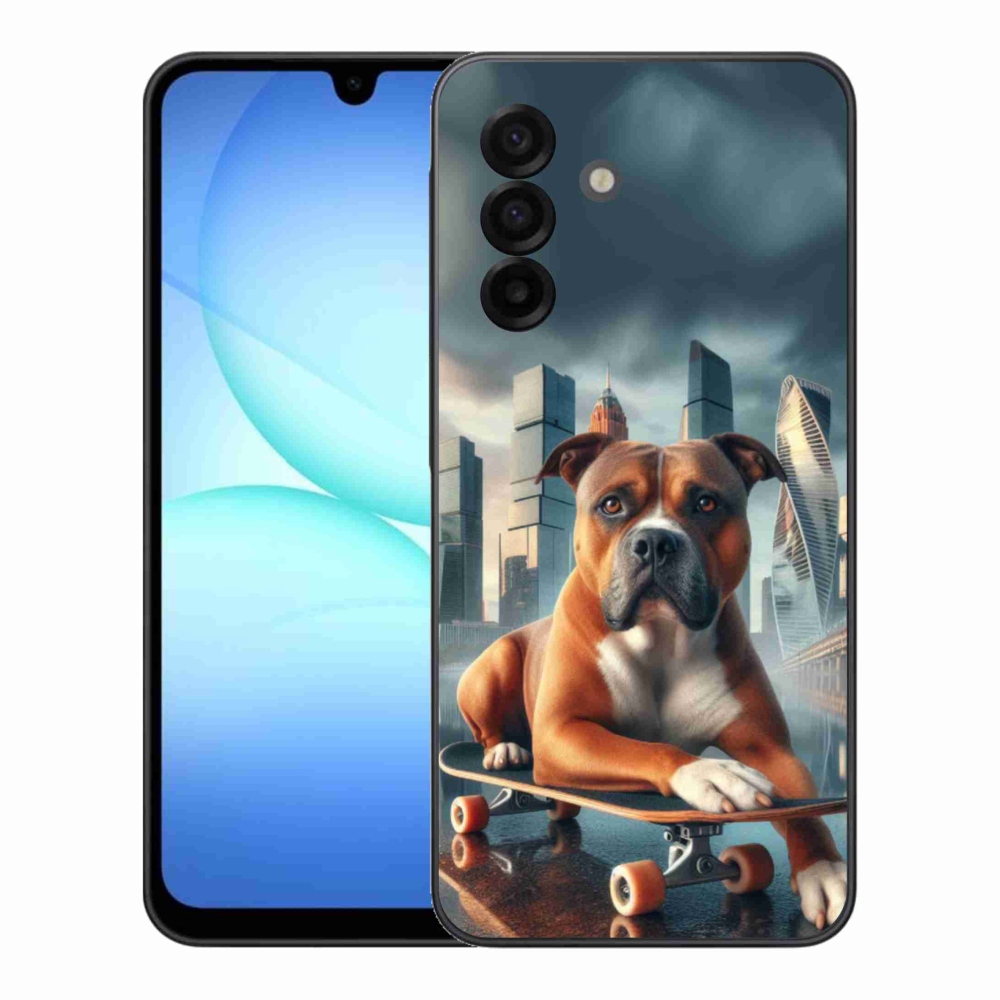 Zselés borítás mmCase Samsung Galaxy A17 5G - kutya gördeszkán