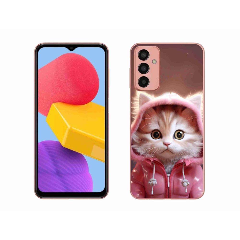 Gél borító mmCase Samsung Galaxy M13 készülékhez - aranyos cica 3