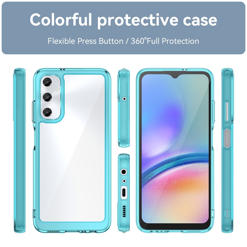 Gél tok kemény hátlappal Samsung Galaxy A05s készülékhez - világoskék színű